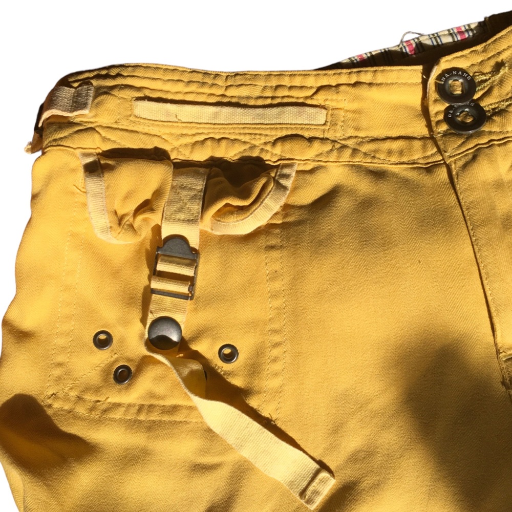 Sunny Yellow DaNang Cut Off Cargo Shorts - Picture 8 of 9